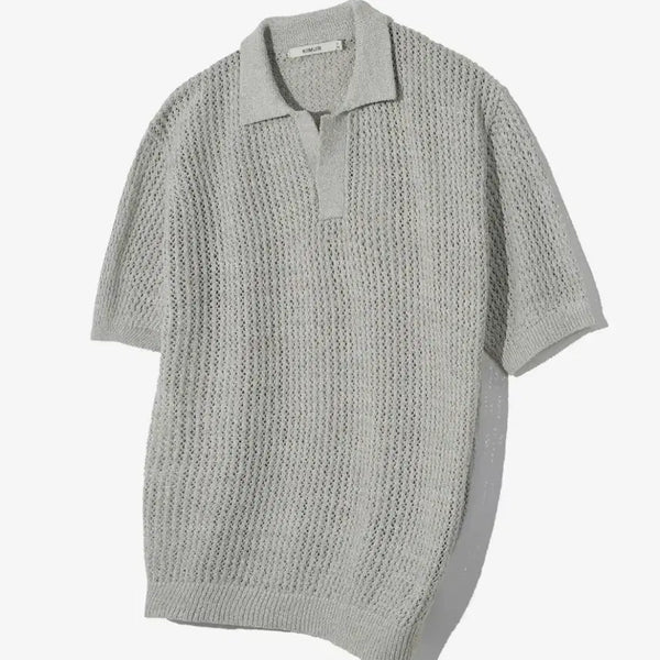 [BUNJANG] KIMUIR Bukle Open Collar Knit / 키뮤어 부클 오픈 카라 니트