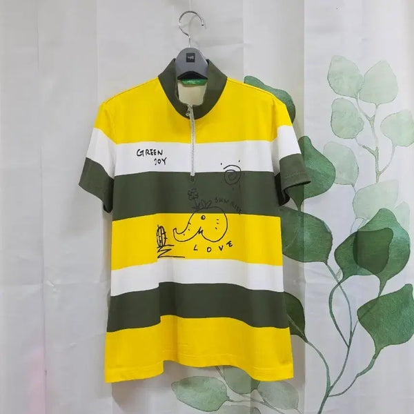[BUNJANG] Greenjoy Women's Zip-Up T-Shirt / 그린조이 여성 집업 티셔츠