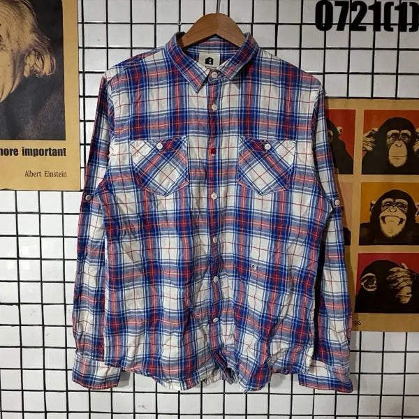[BUNJANG] Beanpole Checked Shirt / 빈폴 체크 남방 셔츠 105