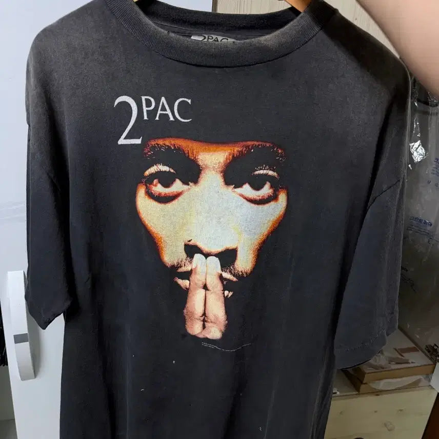 [BUNJANG] SAINT Mxxxxxx 2PAC Graphic T-Shirt Black [L] / 세인트 미카엘 2PAC 투팍 티셔츠 블랙 [L]