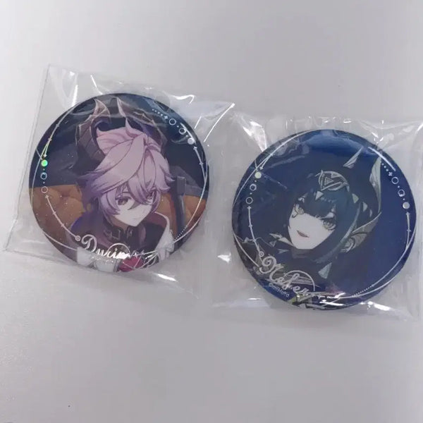 [BUNJANG] Genshin Impact "Moonlit Serenade" Can Badge Dvalin & Nephrite / 원신 달밤의 서사시 캔뱃지 두린 네페르
