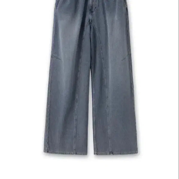 [BUNJANG] Wooyoungmi Blue Banding Wide Denim Pants / 우영미 블루 밴딩 와이드 데님 팬츠