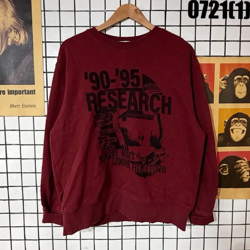[BUNJANG] Vivastudio Research Sweatshirt Navy S / 비바스튜디오 리서치 맨투맨 남색 S