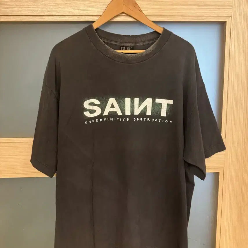[BUNJANG] Saint Michael Saint Short Sleeve T-Shirt Black XL / 세인트 마이클 세인트 숏슬리브 티셔츠 블랙 XL