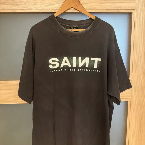 [BUNJANG] Saint Michael Saint Short Sleeve T-Shirt Black XL / 세인트 마이클 세인트 숏슬리브 티셔츠 블랙 XL