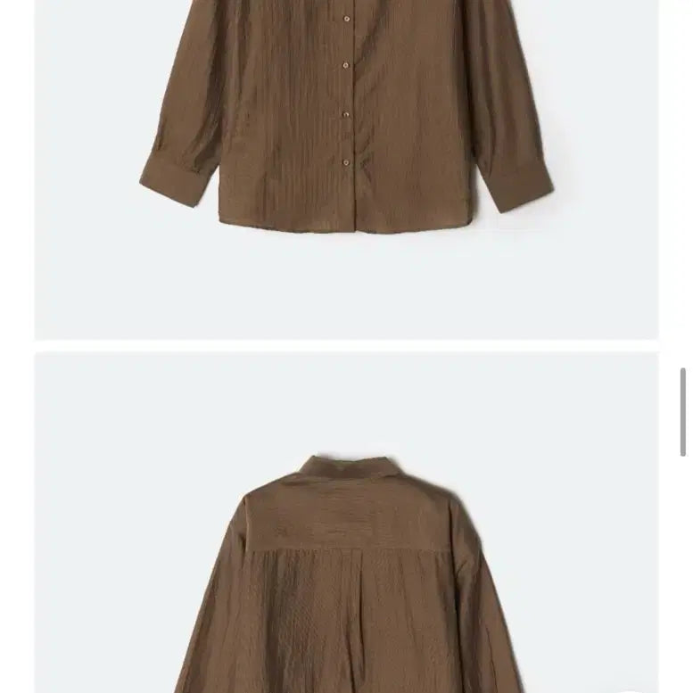 [BUNJANG] Zigzag Baek Jihyun Pick See-through Shirt Brown / 지그재그 백지헌 픽 시스루 셔츠 브라운 새 제품