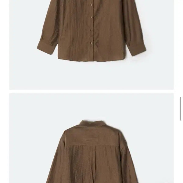 [BUNJANG] Zigzag Baek Jihyun Pick See-through Shirt Brown / 지그재그 백지헌 픽 시스루 셔츠 브라운 새 제품