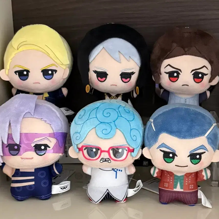 [BUNJANG] JoJo's Bizarre Adventure Assassination Team Nuigurumi Bundle Set / (일괄)죠죠 죠죠의 기묘한 모험 암살팀 누이 리조토 프로슈토 일루조 멜로네 기아초 포르마조 치비누이