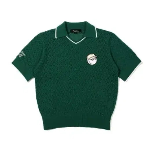 [BUNJANG] Malbon Golf Bucket Crochet Sweater & Shorts Set / 말본골프 버킷 크로셰 스웨터 M3222PKT1 1GRN&반바지