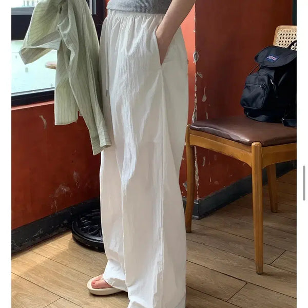 [BUNJANG] Summer Nylon Wide Jogger Banding Pants / 여름 나일론 와이드 조거 밴딩 팬츠 새상품