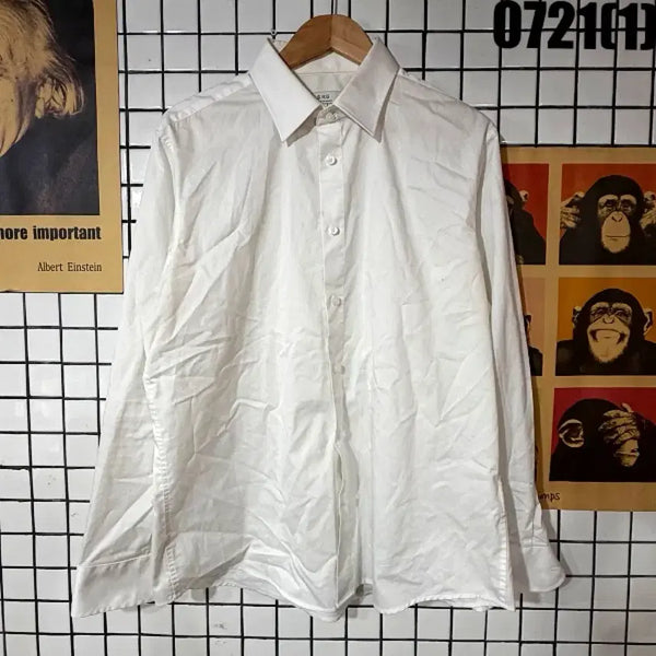 [BUNJANG] SIEG Plain Long Sleeve Shirt White XL / SIEG 무지 긴팔 셔츠 화이트 XL