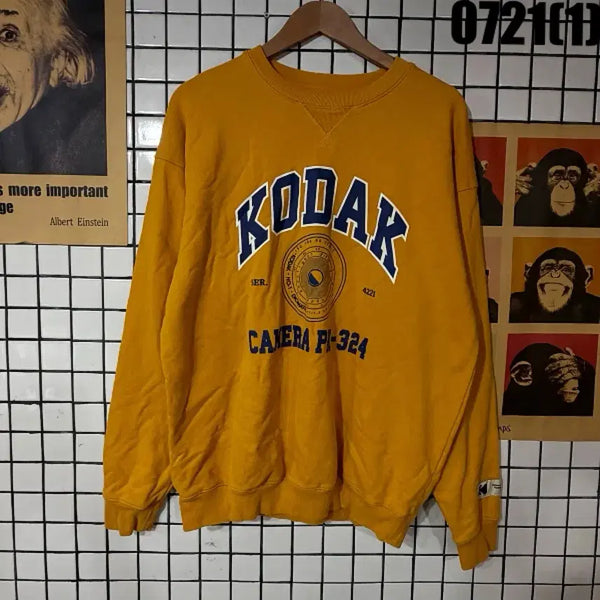 [BUNJANG] Kodak Camera Sweatshirt Yellow S / 코닥 카메라 맨투맨 옐로우 S