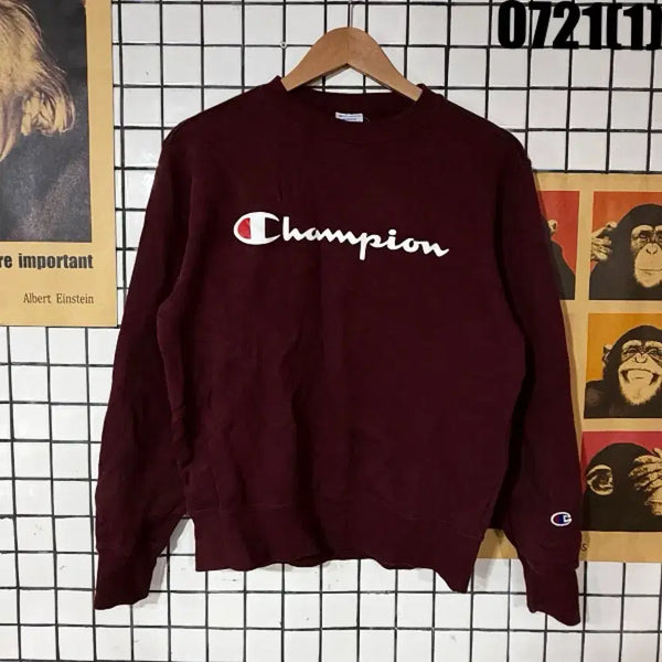 [BUNJANG] Champion Sweatshirt Wine M / 챔피온 맨투맨 와인색 M