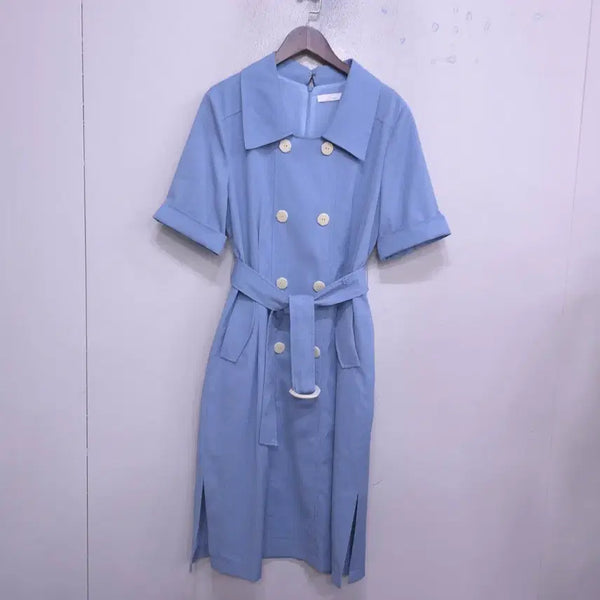 [BUNJANG] J.J. Ggot Double Button Short Sleeve Dress / JJ지고트)  더블 버튼 반팔 원피스 -55