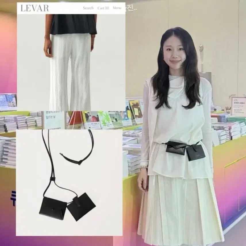 [BUNJANG] REVER Layered Slim Bootcut Pants - White / (르바) Layered Slim Boots Cut Pants - White