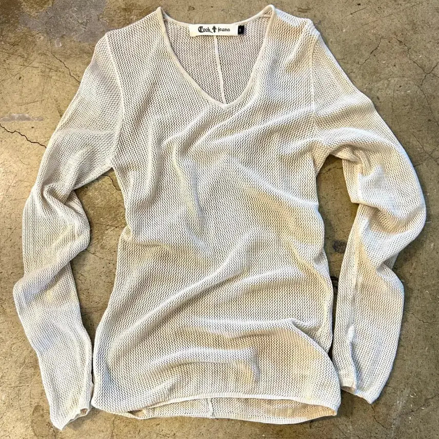 [BUNJANG] Cook Jeans Natural Ivory Net Top / CooK Jeans natural Ivory net Top