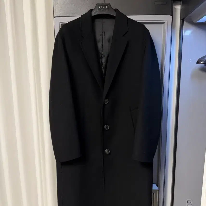 [BUNJANG] Black Cashmere Blend Coat (Size 100) / (먼저구매하는사람 임자)블랙 캐시미어 코트 100