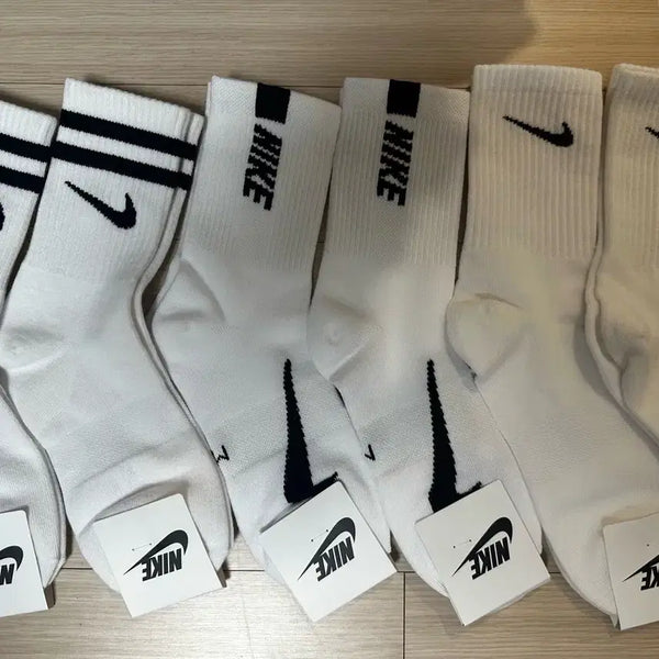 [BUNJANG] Nike Crew Socks (6 Pairs) / 중목 나이키 양말 아무거나 6켤레
