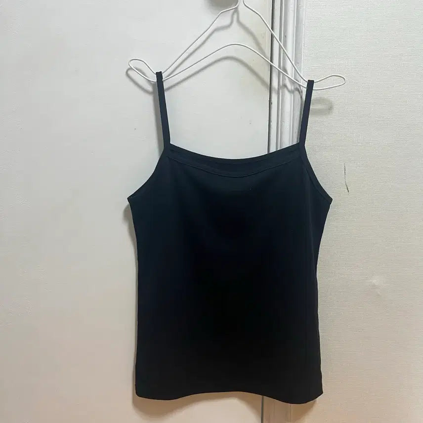 [BUNJANG] Black Camisole Tank Top / 검정 블랙 캐미솔 끈 여름 이너 나시