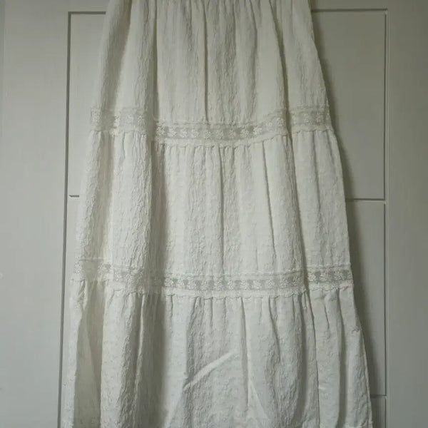 [BUNJANG] Margarine Fingers White Lace Long Skirt / 마가린핑거스 화이트 레이스 롱 스커트