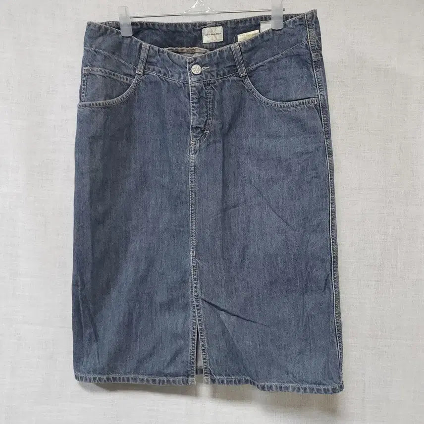 [BUNJANG] Calvin Klein Denim Midi Skirt / CK 캘빈클라인 정품 얇은 청치마 데님 미디 스커트 29 30 청 치마 진