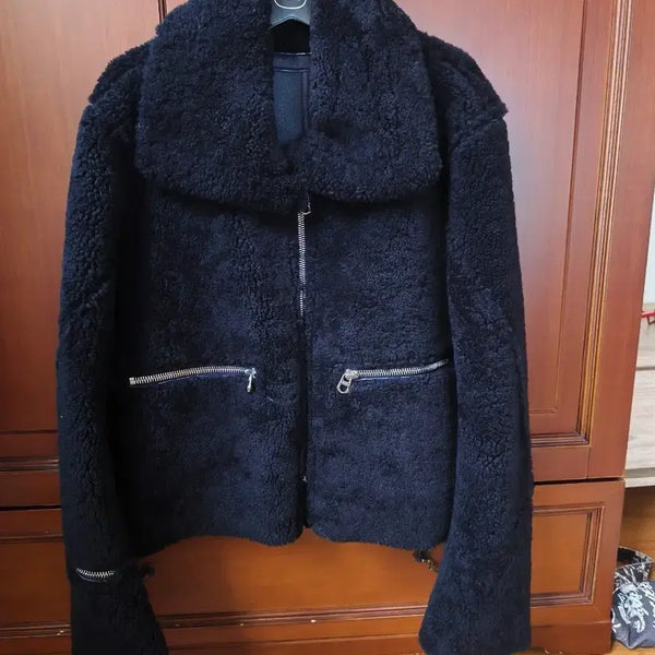 [BUNJANG] Sandro Wool Sheepskin Shearling Jacket / 산드로양털양가죽무스탕