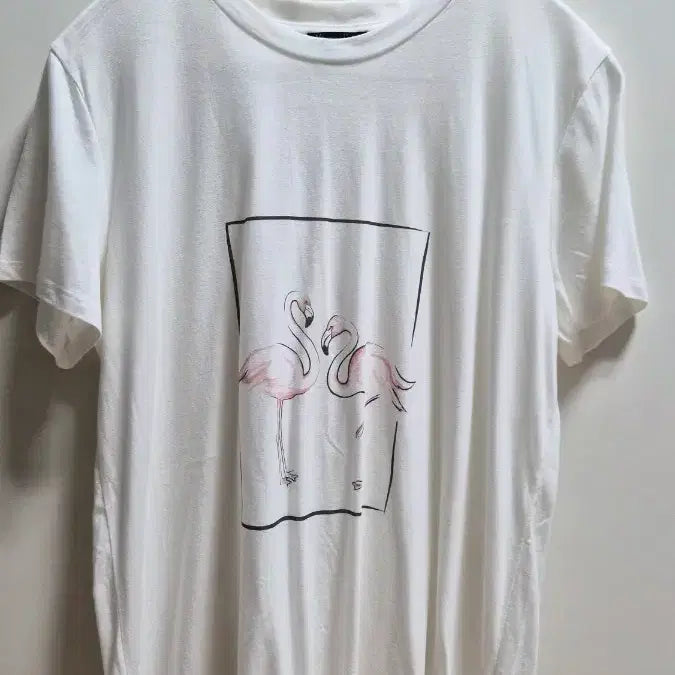 [BUNJANG] Massimo Dutti Flamingo Short Sleeve T-Shirt / 마시모두띠 플라밍고 반팔 티셔츠