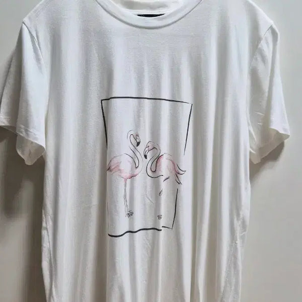 [BUNJANG] Massimo Dutti Flamingo Short Sleeve T-Shirt / 마시모두띠 플라밍고 반팔 티셔츠