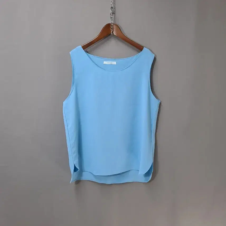 [BUNJANG] Sleeveless Blouse Sky Blue / 여성 민소매 블라우스 하늘색