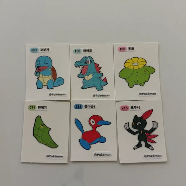 [BUNJANG] Pokemon Stickers Bundle Set / (일괄) 포켓몬 띠부띠부씰 꼬부기 리아코 두코 단데기 폴리곤2 포푸니