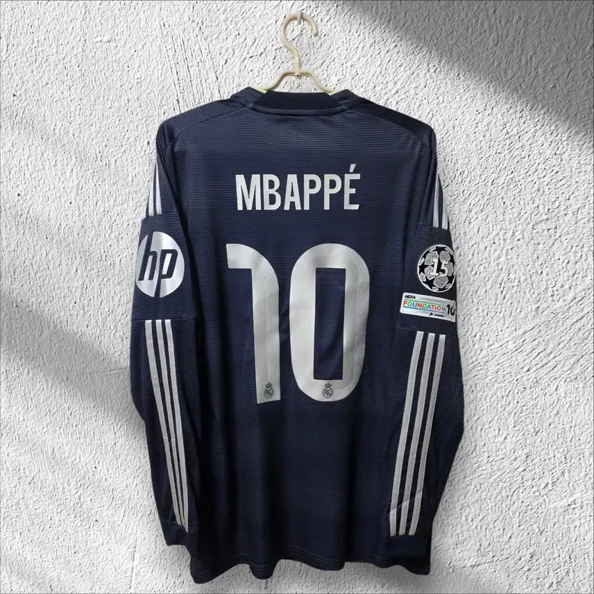 [BUNJANG] Real Madrid 25-26 Long Sleeve Away MBAPPE Jersey (Size 2XL) / 레알마드리드 25-26 긴팔 어웨이 음바페 국내 2XL