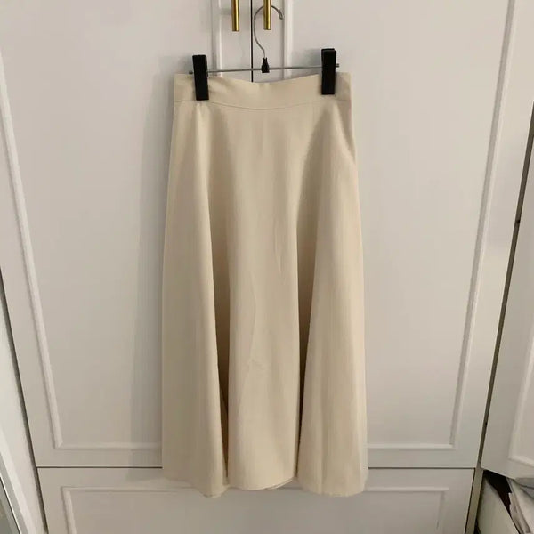 [BUNJANG] Beige Flower Long Skirt / 여리여리 베이지 플라워 롱 스커트