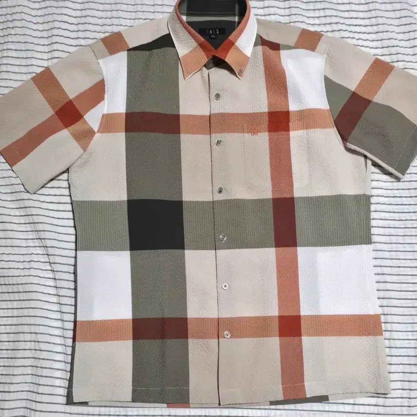 [BUNJANG] Daks Men's Summer Plaid Short Sleeve Shirts Bundle (Size 100) / 닥스 남성 100사이즈 5개 일괄