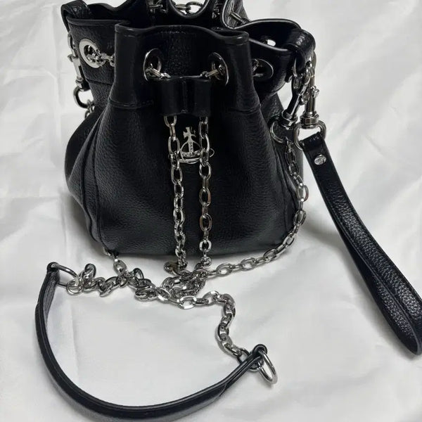 [BUNJANG] Vivienne Westwood Leather Bucket Bag / 비비안웨스트우드 가방 버킷백
