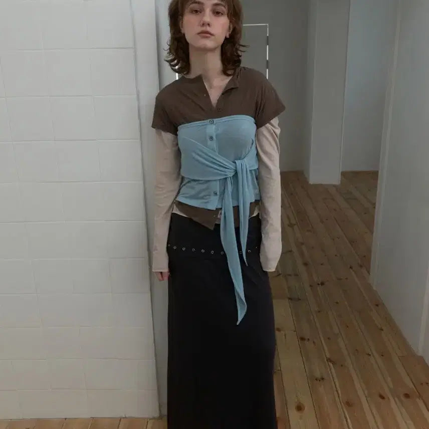 [BUNJANG] Pisces Shirring Detail Long Skirt / (새상품) 파이시스 롱스커트
