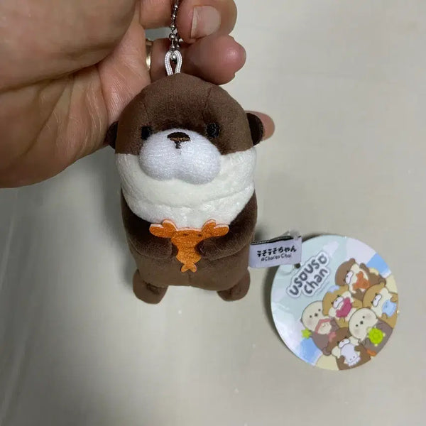 [BUNJANG] Woosoo Woosoo Otter Plush Keychain / 새상품)우소우소짱 수달 인형 키링