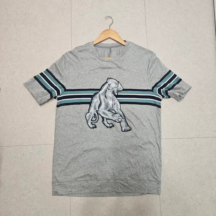 [BUNJANG] Time Homme Embroidered Silk T-Shirt / 타임 옴므 time 자수 실켓 티셔츠