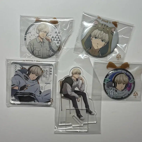 [BUNJANG] Wind Breaker Kaji Acrylic & Can Badge Bundle Set / 윈브레 카지 렌 캔뱃지 윈드브레이커 카지 캔뱃지 아크릴 일괄