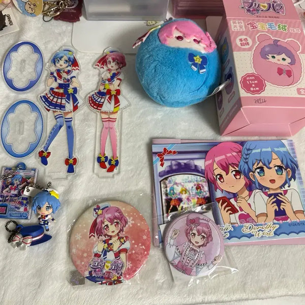[BUNJANG] PriPara Dorothy & Leona Acrylic Stand Musical Fairytale Kuji Can Badge Gacha Keychain Charm Chinese Plush Postcard Bundle Set / 프리파라 도로시 레오나 일괄 아크릴 스탠드 뮤지컬 동화쿠지 캔뱃지 가챠 키링 참 중국누이 엽서
