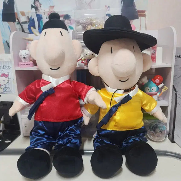 [BUNJANG] Pat & Mat Hanbok Dolls Set (2 Pieces) / (새상품 정품)패트와 매트 한복 인형2개세트