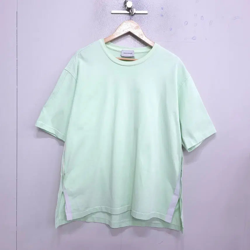 [BUNJANG] Solid Homme Men's Mint Short Sleeve T-Shirt / 솔리드옴므) 남성 민트 반팔 티셔츠 -105