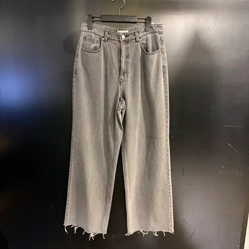 [BUNJANG] Recto Wide Grey Denim Pants / 렉토 와이드 그레이 데님팬츠