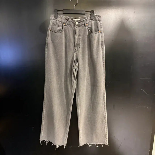 [BUNJANG] Recto Wide Grey Denim Pants / 렉토 와이드 그레이 데님팬츠