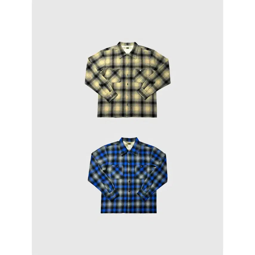 [BUNJANG] Tenderloin Ombre Check Wool Shirt / 텐더로인 옴브레 체크 울 셔츠
