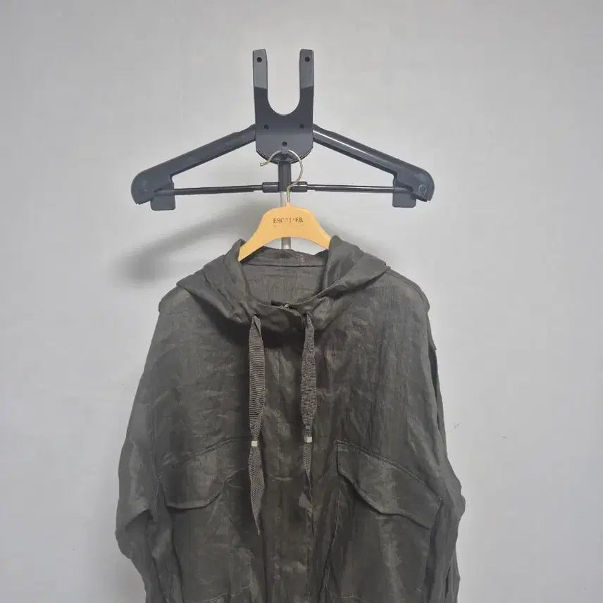 [BUNJANG] Essential Hooded Linen Jacket / 에센셜 후드 린넨 카키
