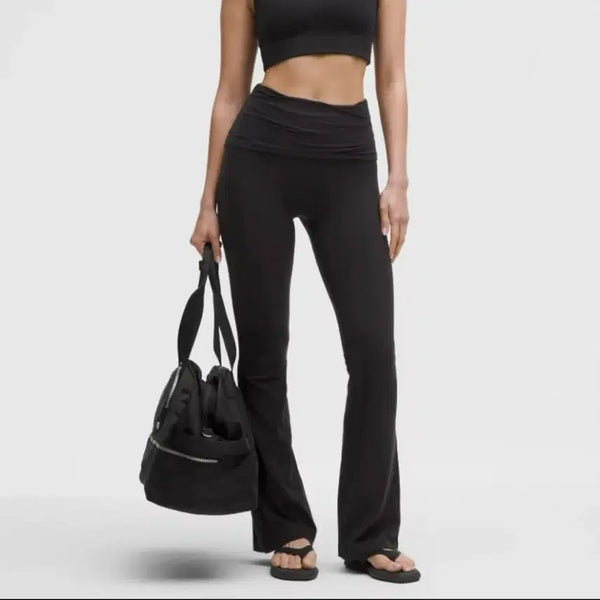 [BUNJANG] Lululemon Groove Nulu Foldover Waist Flared Pants / [새상품] 룰루레몬 그루브 Nulu 폴드오버 웨이스트 플레어드 팬츠