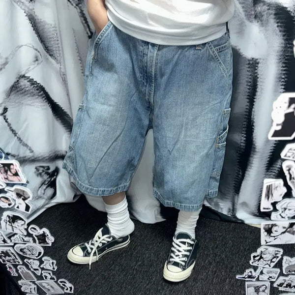 [BUNJANG] Levi's Light Wash Carpenter Bermuda Denim Shorts / 리바이스 연청 카펜터 버뮤다 데님숏팬츠
