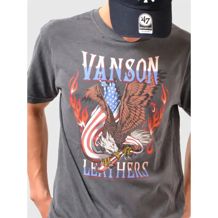 [BUNJANG] Vans Eagle Print Short Sleeve T-Shirt / 반슨 이글프린트 반팔티셔츠