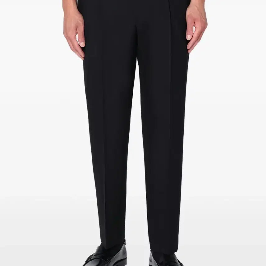 [BUNJANG] Santaniello Black Wool Pleated Pants / 이탈리아 Santaniello 블랙 울 플리츠 팬츠