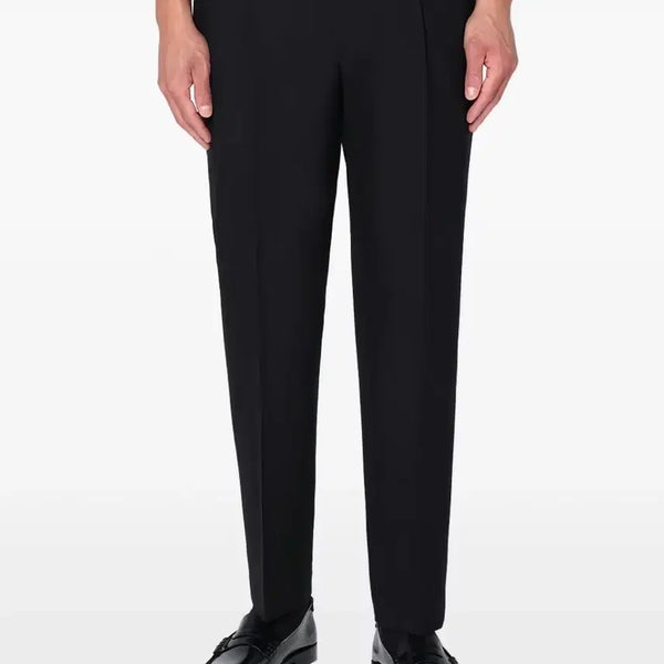 [BUNJANG] Santaniello Black Wool Pleated Pants / 이탈리아 Santaniello 블랙 울 플리츠 팬츠